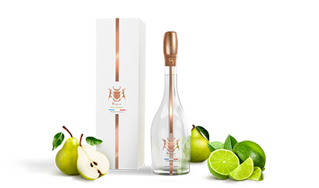 Bouteille Poire citronnée avec poires et citrons vert